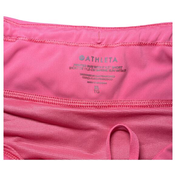 Athleta Run With It 4.5" Active Running Shorts Printed Energy Coral Size XL - Picture 4 of 4